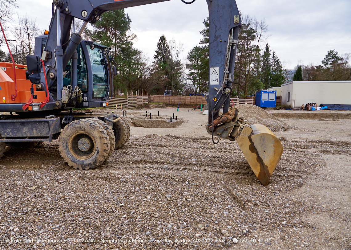 24.12.2022 - Baustelle an der Quiddestraße Haus für Kinder in Neuperlach
